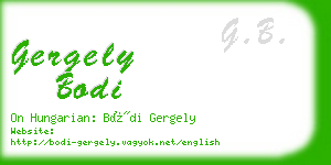 gergely bodi business card